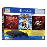 PS4 1TB Slim Bundled with SpiderMan, GTSport, Ratchet & Clank
